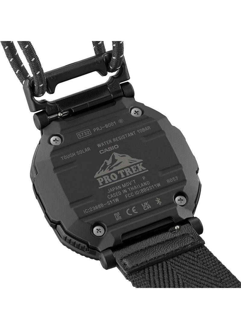 كاسيو ساعة كاسيو برو تريك هايكر لاين مع بلوتوث وطاقة شمسية قوية ومواد صديقة للبيئة، PRJ-B001B-1DR، للرجال، اسود - Image 3